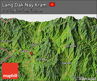 Satellite 3D Map of Làng Dak Nay Kram