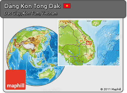 Physical Location Map of Dàng Kon Tong Dak