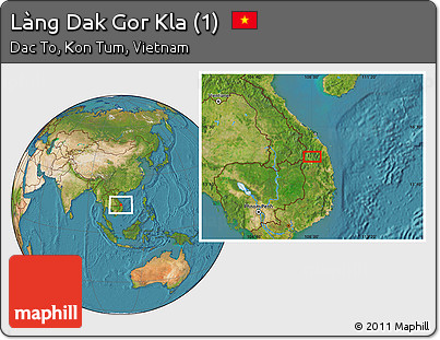 Satellite Location Map of Làng Dak Gor Kla (1)