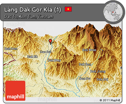 Physical Panoramic Map of Làng Dak Gor Kla (1)