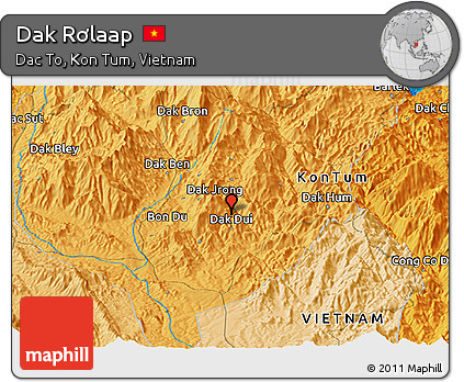 Political Panoramic Map of Dak Rơlaap