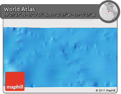 Physical 3D Map of the Area around 14° 46' 42" N, 109° 34' 29" W
