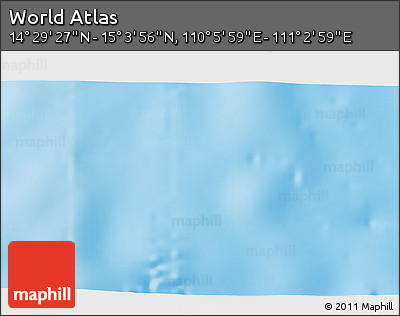 Physical 3D Map of the Area around 14° 46' 42" N, 110° 34' 29" E