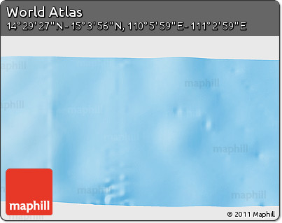Physical 3D Map of the Area around 14° 46' 42" N, 110° 34' 29" E