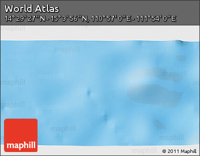 Physical 3D Map of the Area around 14° 46' 42" N, 111° 25' 30" E