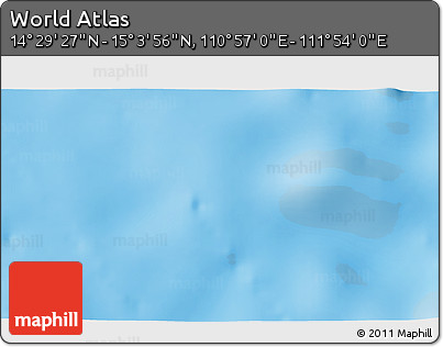 Physical 3D Map of the Area around 14° 46' 42" N, 111° 25' 30" E