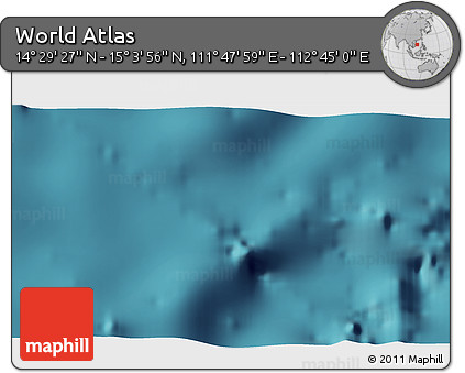 Satellite 3D Map of the Area around 14° 46' 42" N, 112° 16' 30" E
