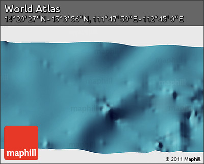 Satellite 3D Map of the Area around 14° 46' 42" N, 112° 16' 30" E