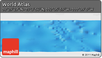 Physical Panoramic Map of the Area around 14° 46' 42" N, 112° 7' 30" W