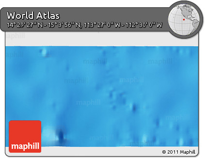 Physical 3D Map of the Area around 14° 46' 42" N, 112° 58' 29" W