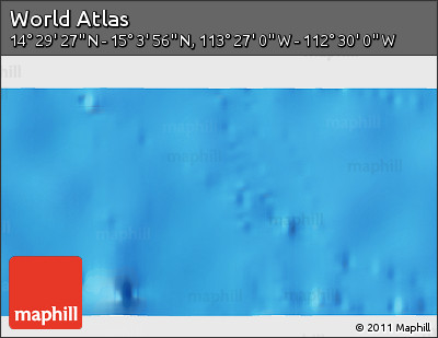 Physical 3D Map of the Area around 14° 46' 42" N, 112° 58' 29" W