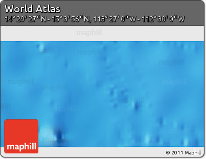Physical 3D Map of the Area around 14° 46' 42" N, 112° 58' 29" W