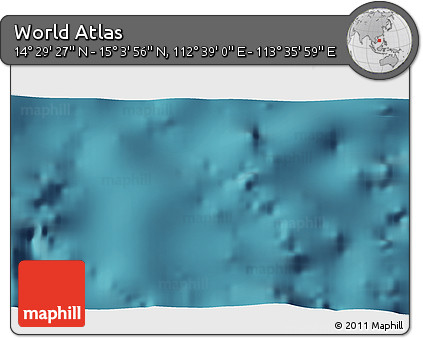 Satellite 3D Map of the Area around 14° 46' 42" N, 113° 7' 30" E