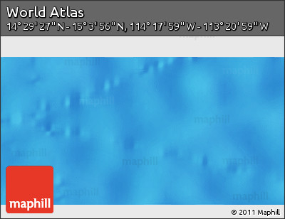 Physical 3D Map of the Area around 14° 46' 42" N, 113° 49' 29" W
