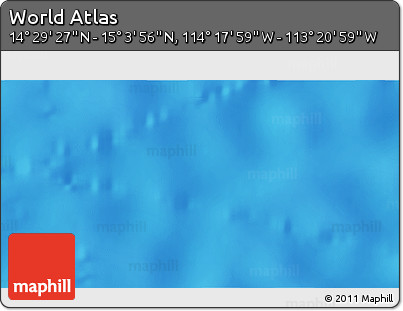Physical 3D Map of the Area around 14° 46' 42" N, 113° 49' 29" W