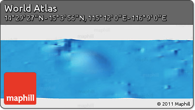 Physical Panoramic Map of the Area around 14° 46' 42" N, 115° 40' 30" E