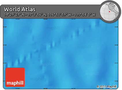 Physical Map of the Area around 14° 46' 42" N, 116° 22' 30" W