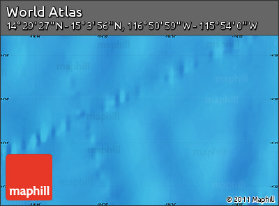 Physical Map of the Area around 14° 46' 42" N, 116° 22' 30" W