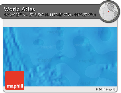 Political 3D Map of the Area around 14° 46' 42" N, 117° 13' 29" W