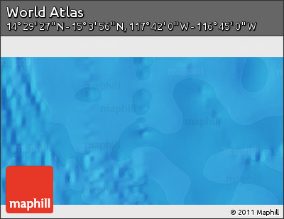Political 3D Map of the Area around 14° 46' 42" N, 117° 13' 29" W
