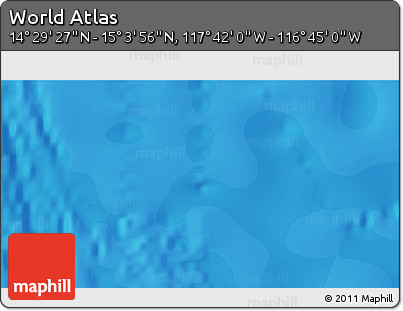 Political 3D Map of the Area around 14° 46' 42" N, 117° 13' 29" W