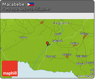 Physical 3D Map of Macabebe