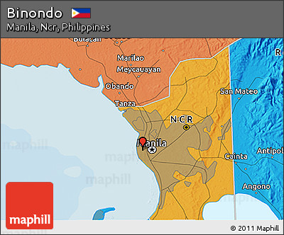 Political 3D Map of Binondo