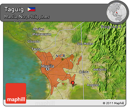 Satellite 3D Map of Taguig