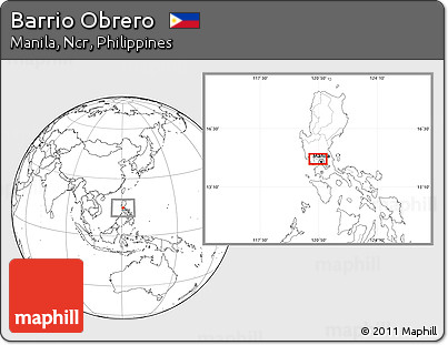 Blank Location Map of Barrio Obrero