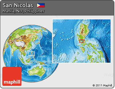 Physical Location Map of San Nicolas