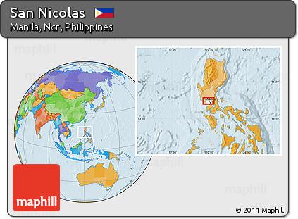 Political Location Map of San Nicolas