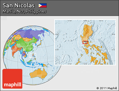 Political Location Map of San Nicolas