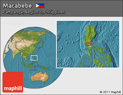 Satellite Location Map of Macabebe