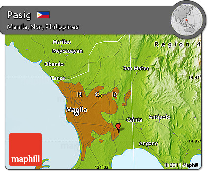 Physical Map of Pasig