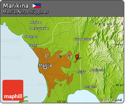 Physical Map of Marikina
