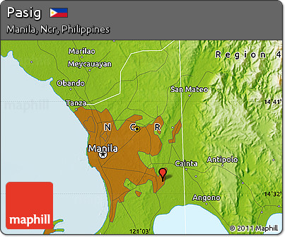Physical Map of Pasig