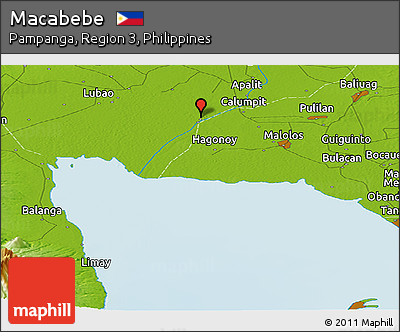 Physical Panoramic Map of Macabebe