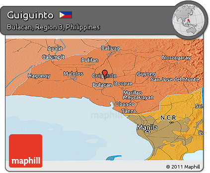 Political Panoramic Map of Guiguinto