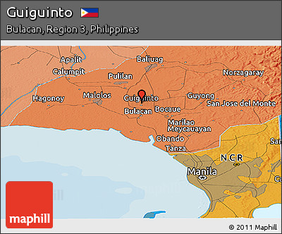Political Panoramic Map of Guiguinto