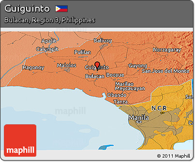 Political Panoramic Map of Guiguinto