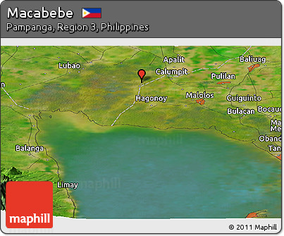 Satellite Panoramic Map of Macabebe