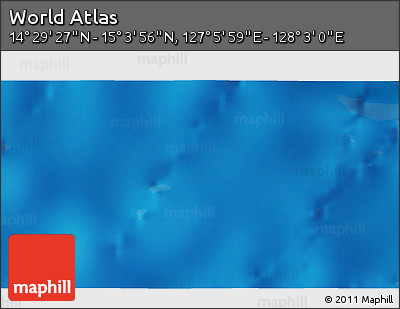 Physical 3D Map of the Area around 14° 46' 42" N, 127° 34' 30" E
