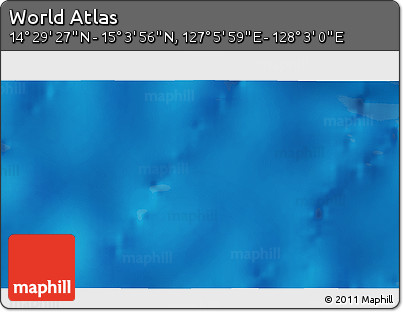 Physical 3D Map of the Area around 14° 46' 42" N, 127° 34' 30" E