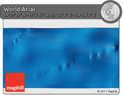 Physical 3D Map of the Area around 14° 46' 42" N, 128° 25' 30" E