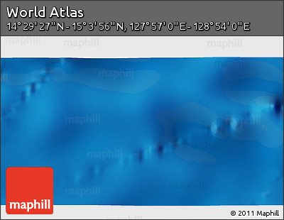 Physical 3D Map of the Area around 14° 46' 42" N, 128° 25' 30" E