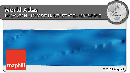 Physical Panoramic Map of the Area around 14° 46' 42" N, 128° 25' 30" E