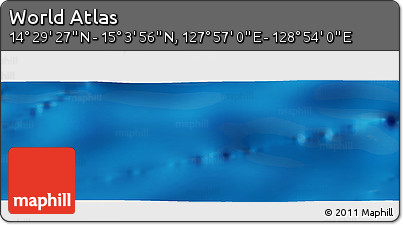 Physical Panoramic Map of the Area around 14° 46' 42" N, 128° 25' 30" E