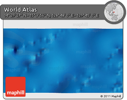 Physical 3D Map of the Area around 14° 46' 42" N, 129° 16' 30" E