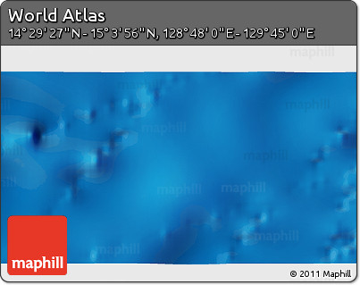 Physical 3D Map of the Area around 14° 46' 42" N, 129° 16' 30" E