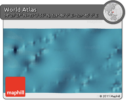 Satellite 3D Map of the Area around 14° 46' 42" N, 129° 16' 30" E